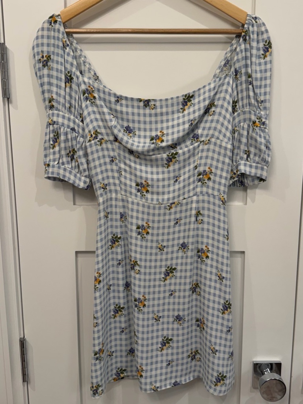 Reformation Dress | Blue Gingham | Kaley Dress - Picture 2 of 12
